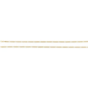 3.95 MM Yellow 14K Gold Hollow Anchor Chain with Lobster Clasp - 16 to 24 Inches