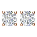 Load image into Gallery viewer, Earrings - Natural Diamond 4 Prong Stud Earrings
