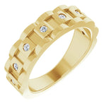 Load image into Gallery viewer, 14K Gold 1/4 CTW Natural Diamond Chain Link Ring
