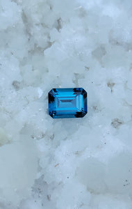 London Blue Topaz 1.86 CT Rich Blue Emerald Cut