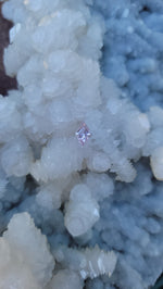 Load image into Gallery viewer, Morganite .83 Ct Kite Cut Blush Pink/ Peach with Burgandy, Silver and White
