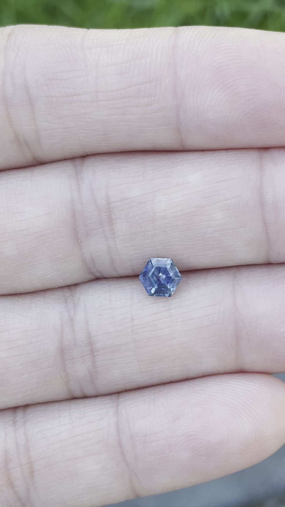 Montana Sapphire .81 CT Medium Blue Hexagon Cut