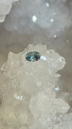 Load image into Gallery viewer, Montana Sapphire 1.10 CT Light Blue and Silvery Grey Oval Cut
