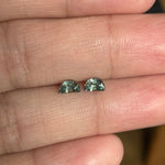 Load image into Gallery viewer, Montana Sapphire .92 CTW Parti Green Yellow Blue Half Moon Cut - Matched Pair
