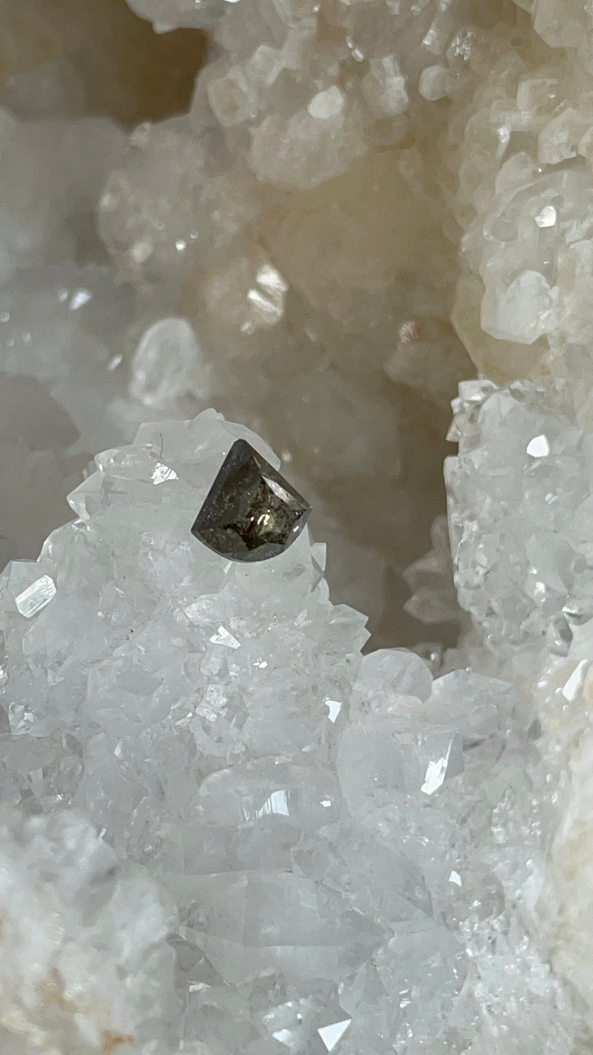 Diamond 1.82 CT Salt and Pepper Fan Cut