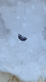 Load image into Gallery viewer, Montana Sapphire .52 CT Grey, Plum, Lavender, Lilac Half Moon Cut
