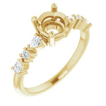 Load image into Gallery viewer, Custom Order Item - 14K Yellow Gold Ring with 6 Diamond Side Stones
