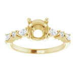 Load image into Gallery viewer, Custom Order Item - 14K Yellow Gold Ring with 6 Diamond Side Stones
