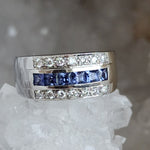 Load image into Gallery viewer, Ring - Yogo Sapphire and Diamond Ring
