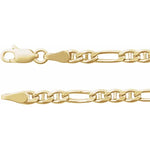 Load image into Gallery viewer, 3.95 MM Yellow 14K Gold Hollow Anchor Chain with Lobster Clasp - 16 to 24 Inches
