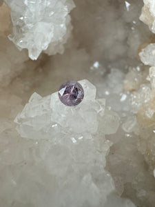 Montana Sapphire 1.26 Carat Galactic Rainbow Inclusion Color Shift Pale to Deep Pink Round Brilliant