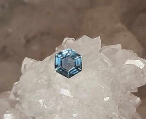 Montana Sapphire 1.01 CT Baby Blue Hexagon Cut