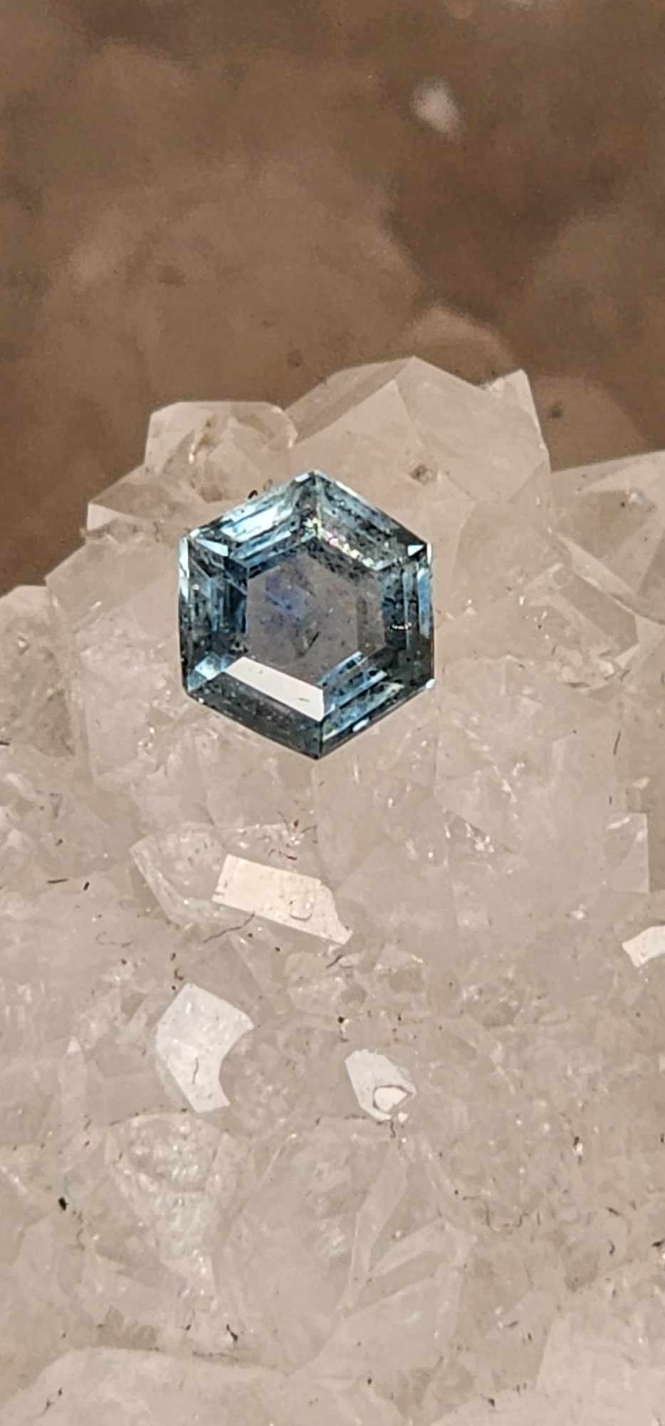 Montana Sapphire 1.01 CT Baby Blue Hexagon Cut