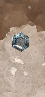Load image into Gallery viewer, Montana Sapphire 1.01 CT Baby Blue Hexagon Cut
