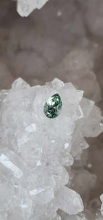 Load image into Gallery viewer, Montana Sapphire .90 CT Seafoam Green Gray Pear Cut
