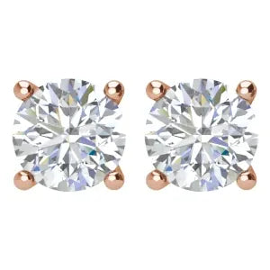 Earrings - Natural Diamond 4 Prong Stud Earrings