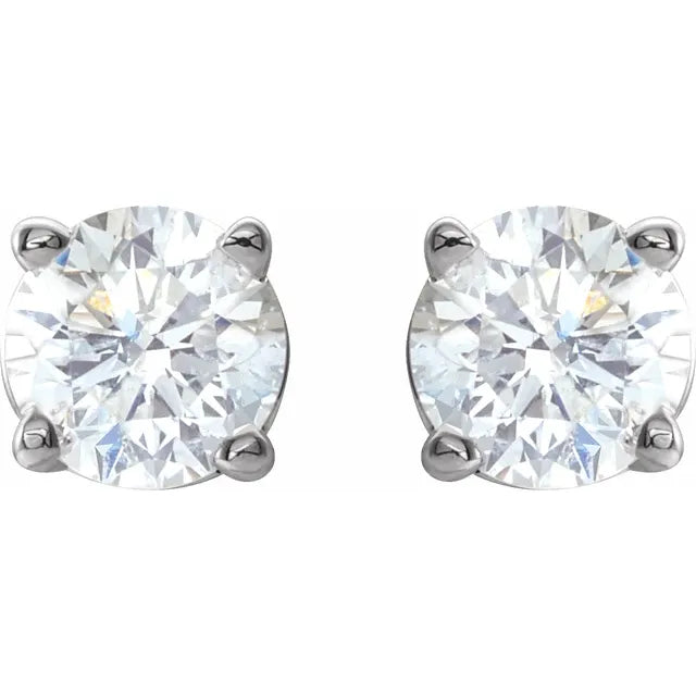 Earrings - Natural Diamond 4 Prong Stud Earrings