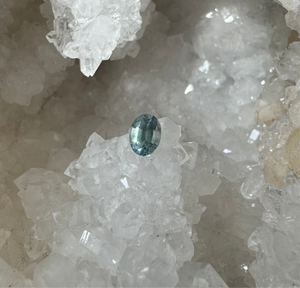 Montana Sapphire 1.61 Carat Soft Sage and Sea Foam Green Oval Cut