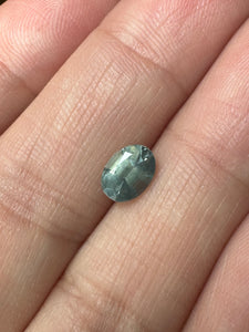 Montana Sapphire 1.61 Carat Soft Sage and Sea Foam Green Oval Cut