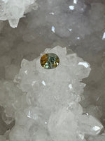 Load image into Gallery viewer, Montana Sapphire 1.55 Carat Silver Blue Green and Gold Edges Oval Cut
