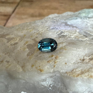 Montana Sapphire 1.50 Carat Deep Teal Oval Cut