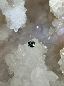 Montana Sapphire .86 Carat Green Blue Brilliant Hexagon Cut