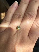 Load image into Gallery viewer, Montana Sapphire 1.55 Carat Silver Blue Green and Gold Edges Oval Cut
