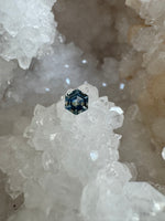 Load image into Gallery viewer, Montana Sapphire .96 Carat Bi Color Light Blue and Yellow Step Cut Hexagon
