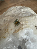 Load image into Gallery viewer, Montana Sapphire .76 Carat Green and Gold Chonky Kite Cut
