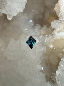 Montana Sapphire .84 Carat Royal Blue With Teal Kisses Kite Cut