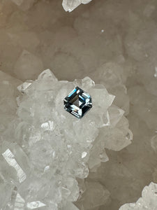 Montana Sapphire 1.08 Carat Silver Slight Green Modified Hexagon Cut