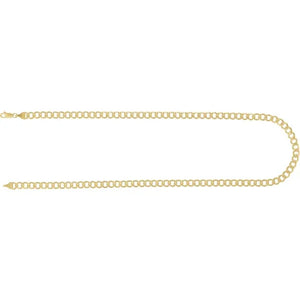 Chain - Hollow Curb - 14K Gold - 5.3mm with Lobster Clasp