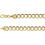 Load image into Gallery viewer, Chain - Hollow Curb - 14K Gold - 5.3mm with Lobster Clasp
