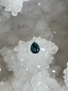 Montana Sapphire 1.65 CT Blue Green Teal Pear Cut