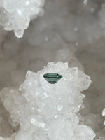 Load image into Gallery viewer, Montana Sapphire 1.42 CT Light Teal to Grass or Sage Green Stretched Hexagon

