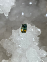 Load image into Gallery viewer, Montana Sapphire 1.62 CT Rare Gold and Blue Striped Emerald Cut
