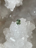 Load image into Gallery viewer, Montana Sapphire .96 CT Green Stretched Hexagon Cut
