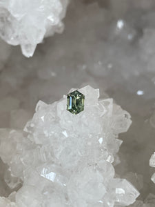 Montana Sapphire .96 CT Green Stretched Hexagon Cut