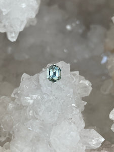 Montana Sapphire 1.08 CT Light Blue Green Stretched Hexagon Cut