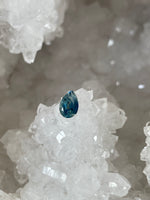 Load image into Gallery viewer, Montana Sapphire 1.49 CT Stormy Waters Blue and Yellow Pear Cut
