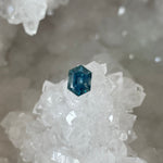 Load image into Gallery viewer, Montana Sapphire 1.58 CT Stormy Blue Green Stretched Hexagon Cut
