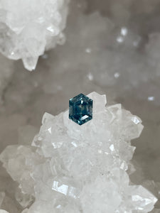 Montana Sapphire 1.71 CT Gorgeous Teal Stretched Hexagon Cut