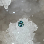 Load image into Gallery viewer, Montana Sapphire 1.05 CT Blue Green Step Hexagon Cut

