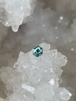 Load image into Gallery viewer, Montana Sapphire 1.05 CT Blue Green Step Hexagon Cut

