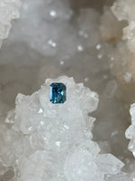Load image into Gallery viewer, Montana Sapphire 1.21 CT Blue Green Radiant Cut
