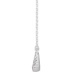 Load image into Gallery viewer, French Set Bar Necklace with 3/4th CWT Lab Grown Diamonds - 18 &quot; in 14K White Gold
