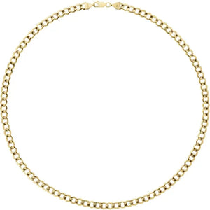 Chain - Hollow Curb - 14K Gold - 5.3mm with Lobster Clasp