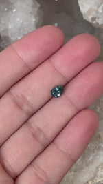 Load and play video in Gallery viewer, Montana Sapphire 1.07 CT Teal Pear Cut
