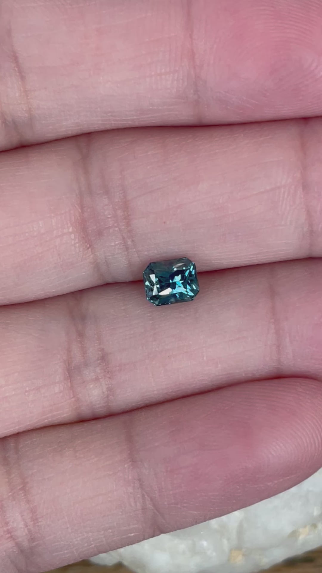 Montana Sapphire 1.21 CT Blue Green Radiant Cut