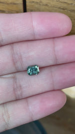 Load and play video in Gallery viewer, Montana Sapphire 1.57 CT Oceanic Teal Emerald Cut
